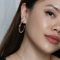 Naya Hoops | Gold Petal