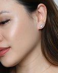 Inda Studs | Silver Clear