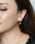 Aina 2-in-1 Hoops with Charms | Frost Gold