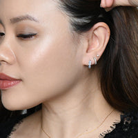 Kaia Huggies | Light Blue Silver