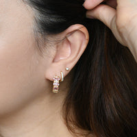 Nicole Hoops | Pink Gold