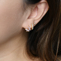 Jazlyn Petal Hoops | Blush Gold