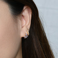 Jazlyn Petal Hoops | Lavender Gold