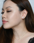Azalea Studs | White Silver
