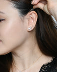 Azalea Studs | White Silver