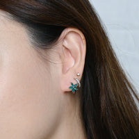 Melur Hoops | Emerald Silver