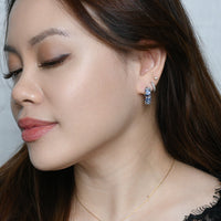 Nicole Hoops | Light Blue Silver