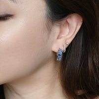 Nicole Hoops | Light Blue Silver