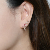 Yasmine Hoops | Ruby Rose Gold