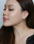 Yasmine Hoops | Clear Gold