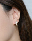 Yasmine Hoops | Clear Gold