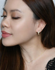 Yasmine Hoops | Clear Gold