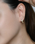 Yasmine Hoops | Clear Gold