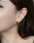 Yasmine Hoops | Lilac and Olive Gold