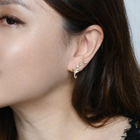 Yasmine Hoops | Lilac and Olive Gold