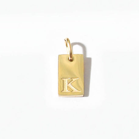 Alphabet K Charm | Gold