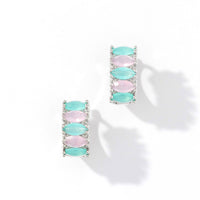 Jada Hoops | Mint & Rosewater Silver