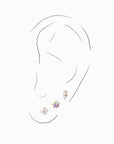Nova Star Flatback Earring | Rainbow Gold