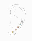 Nova Star Flatback Earring | Rainbow Gold