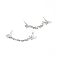 Kareena Double Studs | Silver