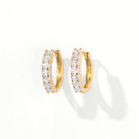 Aomi Hoops | Clear Gold