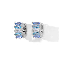 Jada Hoops | Ombre Blue Silver