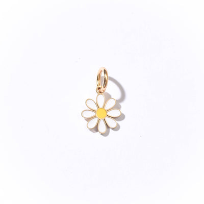 Hello Daisy Charm | White Gold