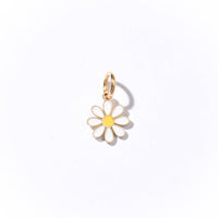 Hello Daisy Charm | White Gold