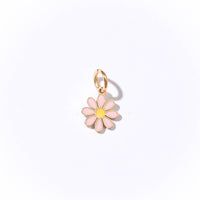 Hello Daisy Charm | Pink Gold