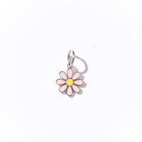 Hello Daisy Charm | Pink Silver