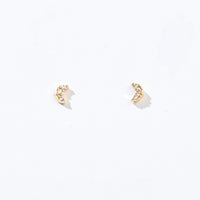 Luna Moon Studs | Gold
