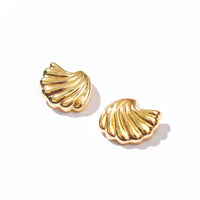 Kiera Shell Studs | Gold