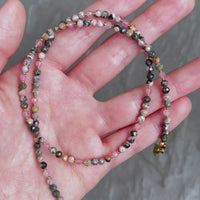 Lizzie Black Rhodochrosite Necklace