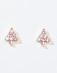 Ebony Tree Studs | Gold Pink