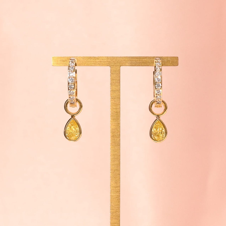 Elle 2-in-1 Hoops with Charms | Canary