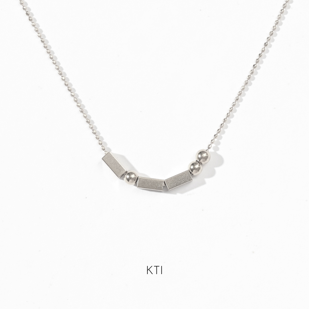 Morse Code Necklace | Silver