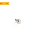Chelle Mini 2mm Flatback Earring |Clear Gold