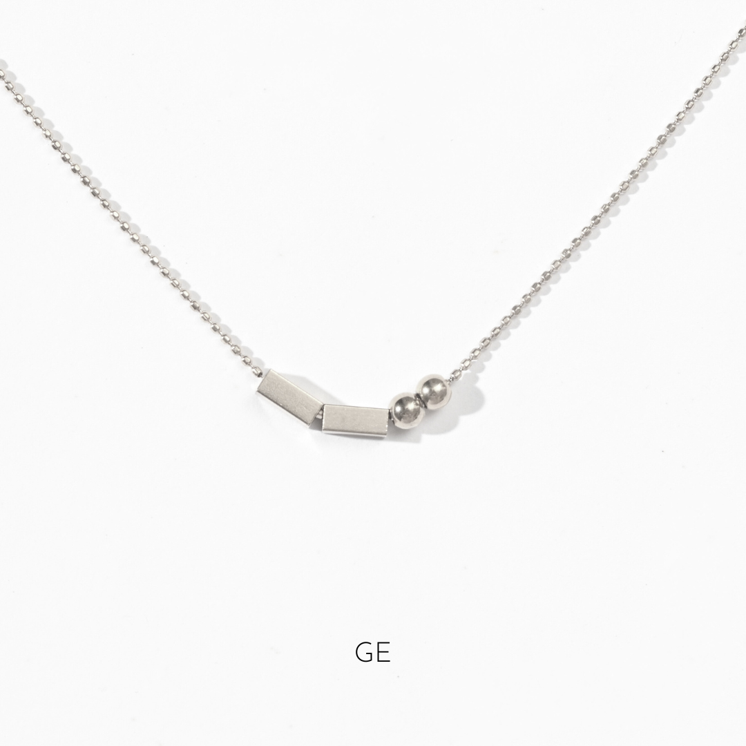 Morse Code Necklace | Silver