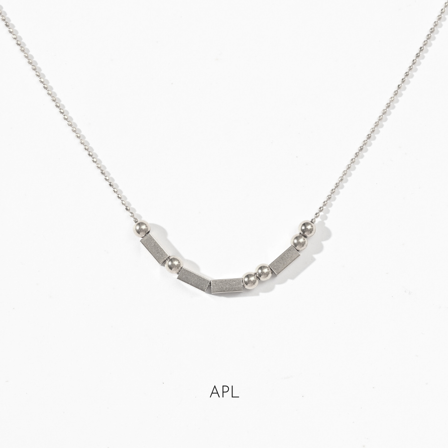Morse Code Necklace | Silver