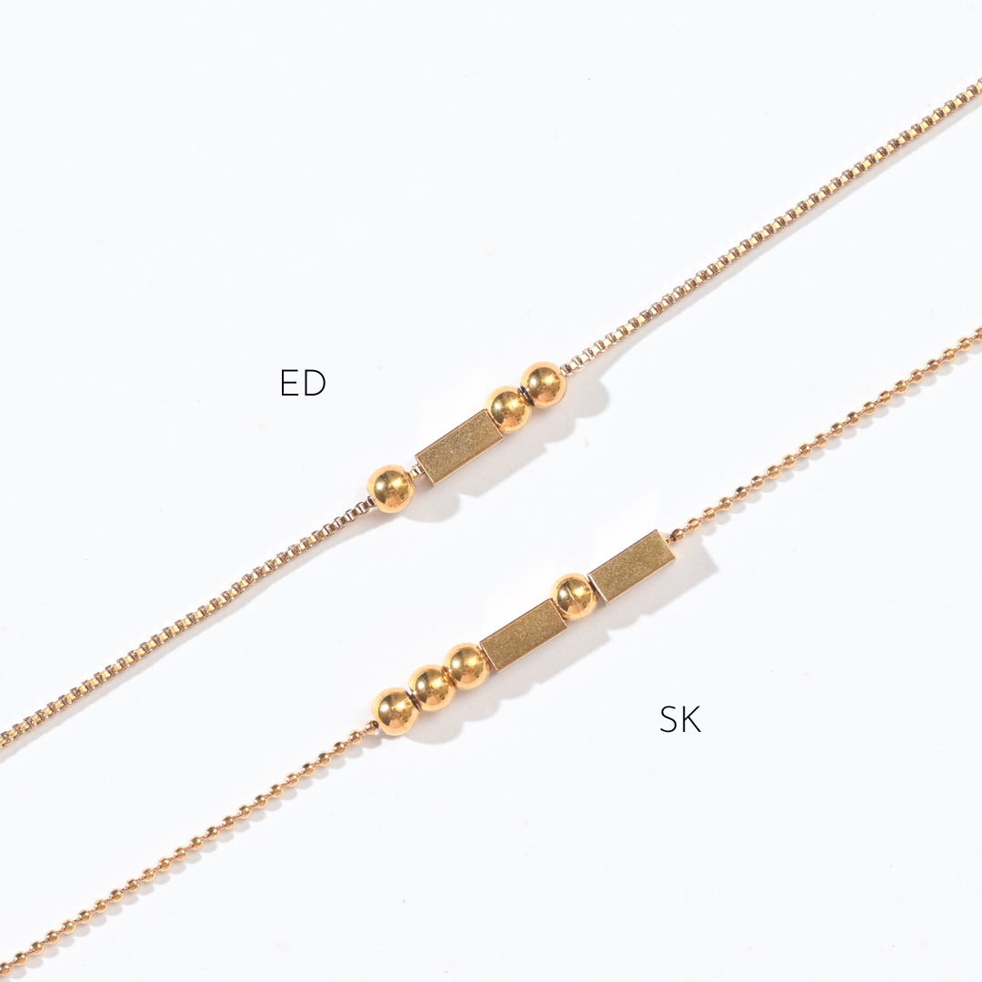 Morse Code Bracelet | Gold