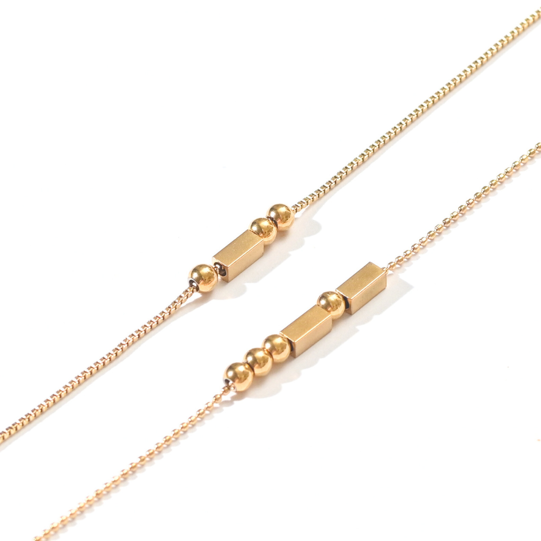 Morse Code Bracelet | Gold