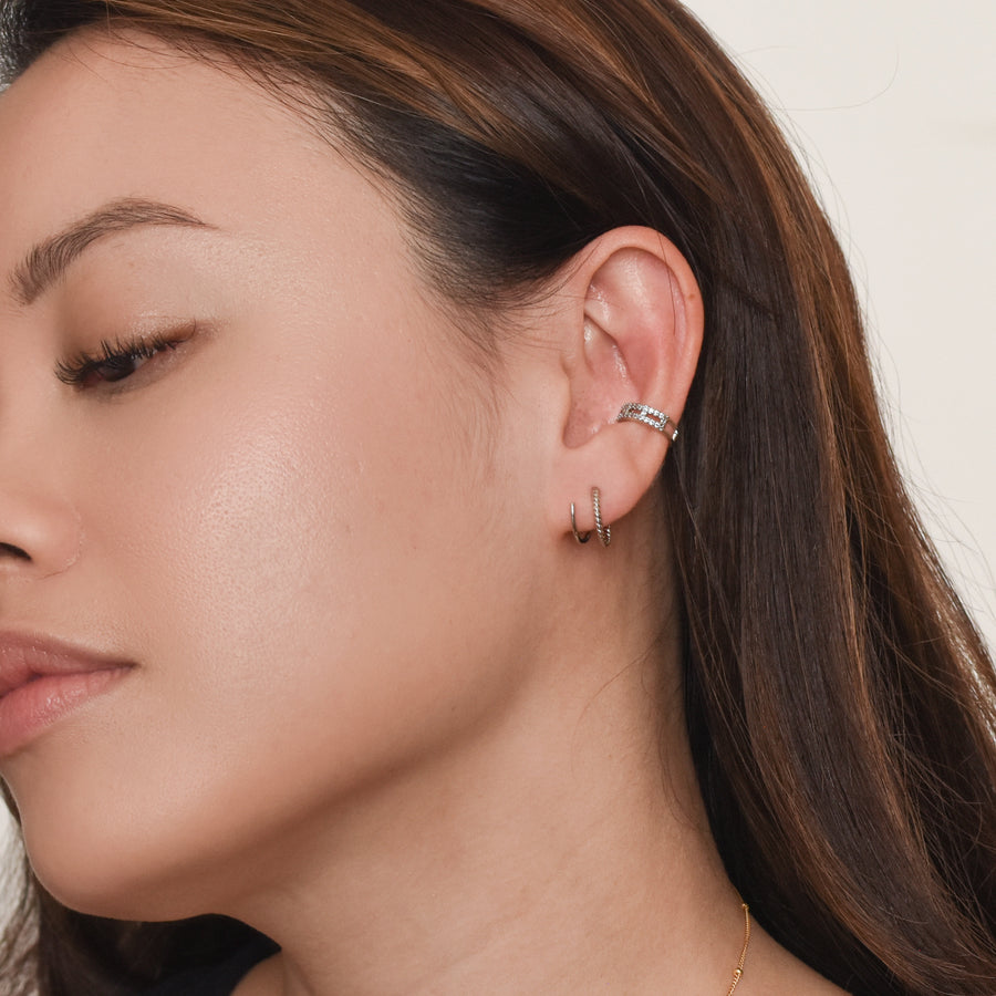 Lara Twist Earring | Silver