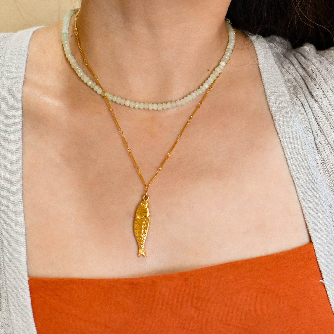 Mrs. Puff Sardine Pendant Necklace