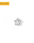 Nova Star Flatback Earring | Clear Silver