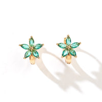 Melur Hoops | Emerald Gold