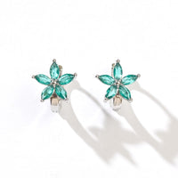 Melur Hoops | Emerald Silver