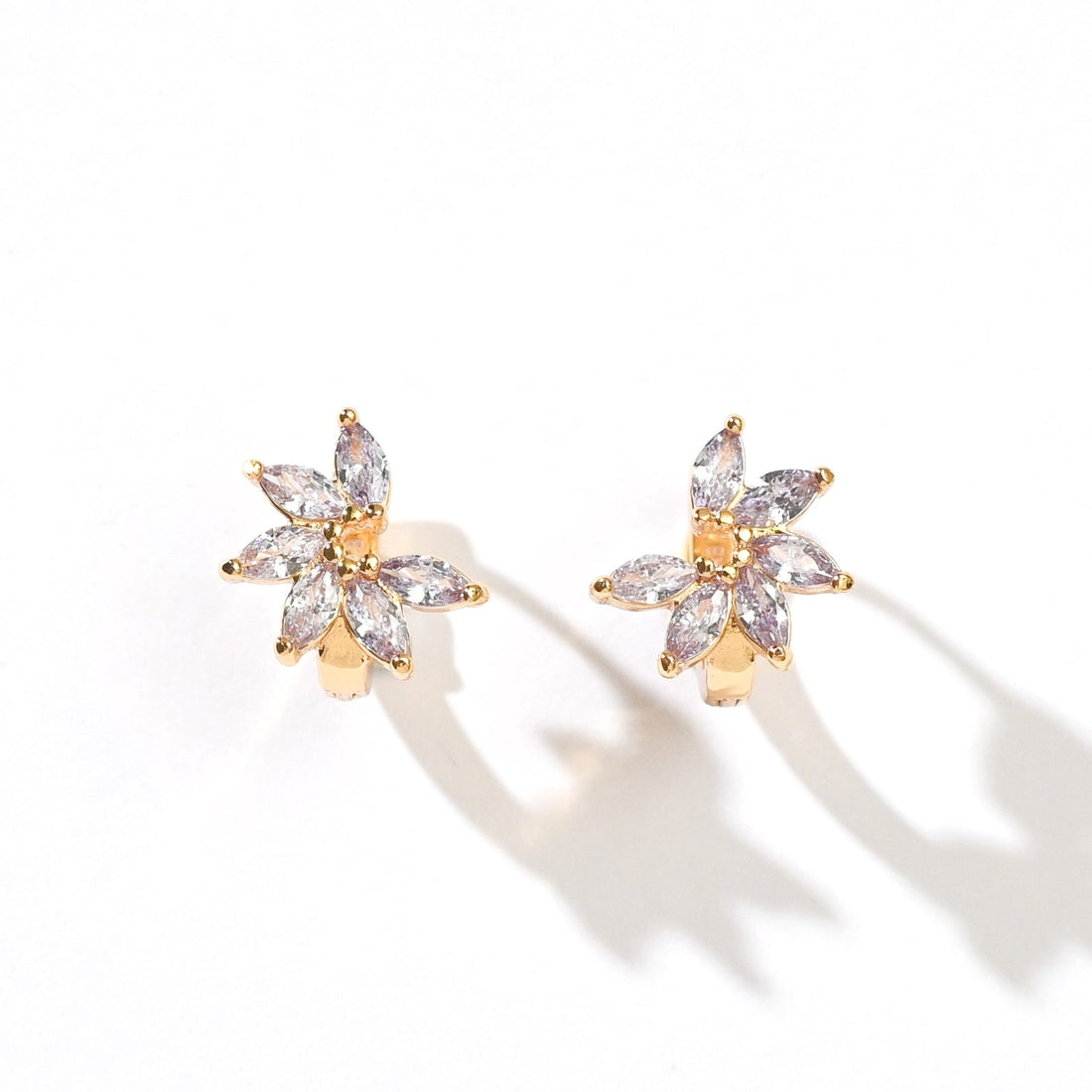 Jazlyn Petal Hoops | Lavender Gold