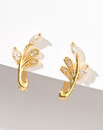 Yasmine Hoops | Clear Gold