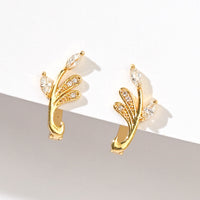 Yasmine Hoops | Clear Gold