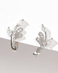 Yasmine Hoops | Clear Silver